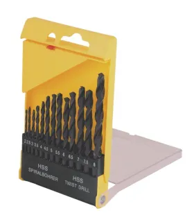 Bohrer-Set für Metall MASTERTOOL 13-teilig HSS 2 - 8 mm Werkzeugkiste Kunststoff BLACK 11-0213
