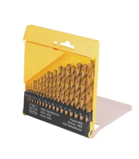 Sada vrtákov MASTERTOOL do kovu 19 ks HSS TiN 1 - 10 мм plastic box TiN 11-0219