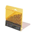 Bohrer-Set MASTERTOOL für Metall 19-teilig HSS TiN 1 - 10 mm Kunststoffbox TiN 11-0219
