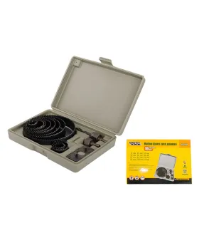 Bohrkrone für Holz und Gipskarton MASTERTOOL 16 Stück Ø 19 - 127 mm 12-2572