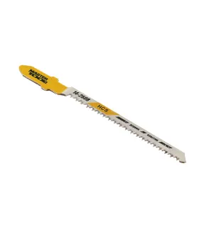 HCS MASTERTOOL T101AO Sägeblätter für Stichsäge Holz/Kunststoff, saubere Formtrennung, 20TPI/77 mm, 5 Stück, 14-2808