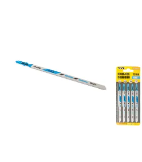 MASTERTOOL HCS-Ersatzmesser für die Stichsäge zum sauberen, geraden Schneiden von Metall, 21TPI/132 mm, 5 Stück, 14-2813