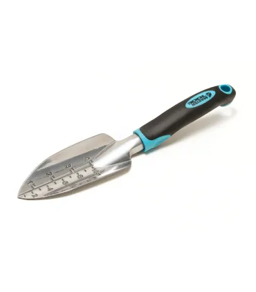 Gartenpflanzschaufel schmal MASTERTOOL Aluminium 300*55 mm mit Zwei-Komponenten-Griff 14-6161