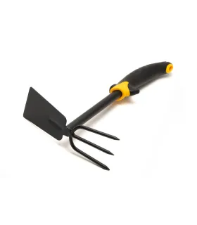 Gartenharke MASTERTOOL "Neptun" flach / Dreizack 280*190*70 mm mit Zwei-Komponenten-Griff 14-6172