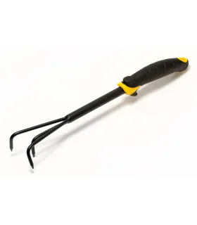 Gartenharke MASTERTOOL dreizackig 385*60 mm mit Zwei-Komponenten-Griff 14-6173