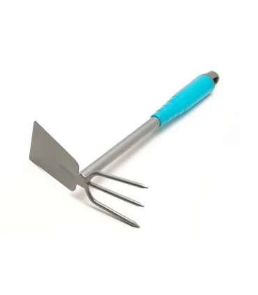 Gartenhacke MASTERTOOL "Neptun" flach / Dreizack 260*155*70 mm mit Kunststoffstiel 14-6181