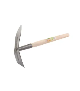 Gartenharke flach / spitz MASTERTOOL 380*180 mm mit Holzstiel 14-6197