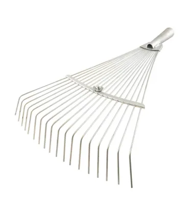 Fächerrechen MASTERTOOL Metall silberfarben 18 Zinken 14-6227