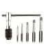 MASTERTOOL Gewindebohrer-Set M4/M5/M6/M8/M10 mit Rückschlagarm T-Typ, 6 Stück 15-1406