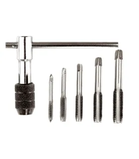 Sada závitníkov MASTERTOOL M4/M5/M6/M8/M10 s vratidlo Т-type, 6 ks 15-1406