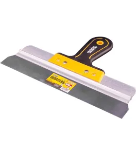 Spachtel Edelstahl MASTERTOOL AL-PROFI 300*35 mm mit Zwei-Komponenten-TPR-Griff 19-5230