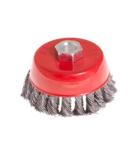 MASTERTOOL Scheibenbürste Drahtkopf - Drahtgeflecht Ø 85 mm М14 19-7008
