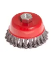 Scheibenbürste MASTERTOOL stirnseitig, gezopfter Draht Ø 100 mm M14 19-7010