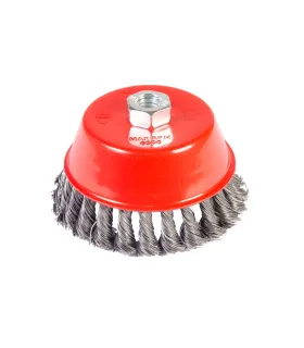 Kefa kotúčová MASTERTOOL drôtená čelná - pletený drôt Ø 125 mm М14 19-7012