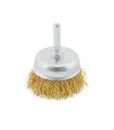 Scheibenbürste MASTERTOOL stirnseitig für Bohrmaschine, gewellter Messingdraht Ø 50 mm 19-7405