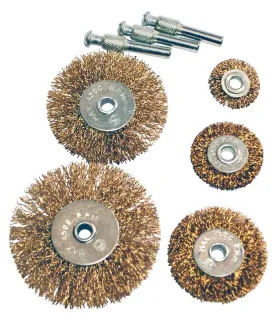 Sada drôtených mosadzných kief bočných na vŕtačku 1/4" MASTERTOOL Ø20/40/50/63/75 mm 5 ks 19-9500