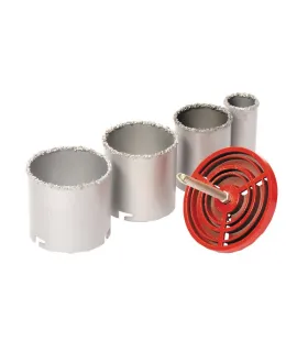 Bohrkrone GRANITE Wolfram für Glas, Fliesen und Feinsteinzeug 33-73 mm Set 4 Stück 2-08-004