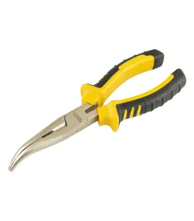 Kliešte pologuľaté MASTERTOOL zahnuté 180 mm C55 HRC 45~50 23-3180