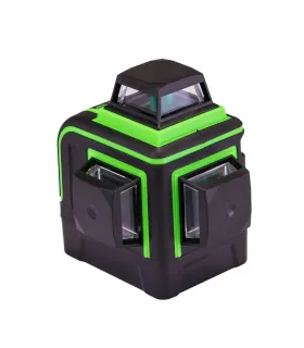Laser-Wasserwaage MASTERTOOL 10m ±0,2 mm /m H/V/H+V H360°/2*V360° ±3° GREEN/510 nm Klasse II IP54 Li-ion/AA*3 Textilbeutel 3