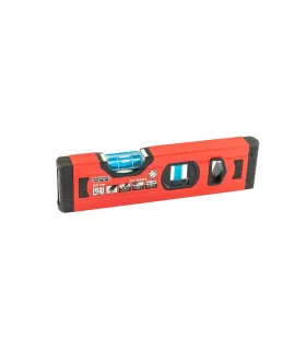 Wasserwaage Aluminium Bau MASTERTOOL PROFI 20 cm 2 Libellen 0,5 mm/m 0,03° Aussparung für Montage an Rohren 37-0203