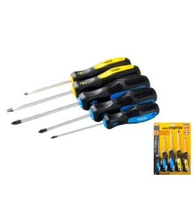 Skrutkovače sada MASTERTOOL 5 ks PH0*75/PH1*75/PH2*100/SL5*75/SL6*100 40-1505