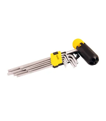 TORX-Winkelschlüssel-Set MASTERTOOL T10/T50 90/227 mm mit Griff, CRV, 9-teilig 75-0962
