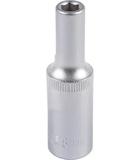 Hlavica nástrčná predĺžená 6-hranná MASTERTOOL 1/2" 8 mm L 78 mm CRV 78-0508