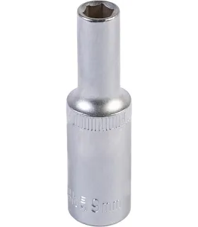 Hlavica nástrčná predĺžená 6-hranná MASTERTOOL 1/2" 9 mm L 78 mm CRV 78-0509