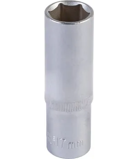 Steckschlüsseleinsatz verlängert 6-kant MASTERTOOL 1/2" 17 mm L 78 mm CRV 78-0517