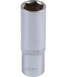 Hlavica nástrčná predĺžená 6-hranná MASTERTOOL 1/2" 18 mm L 78 mm CRV 78-0518
