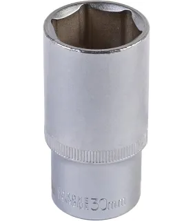 Steckschlüsseleinsatz verlängert 6-kant MASTERTOOL 1/2" 30 mm L 78 mm CRV 78-0530