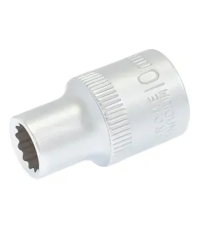 Steckschlüsseleinsatz 12-kant MASTERTOOL 1/2" 10 mm L 40 mm CRV 78-0610