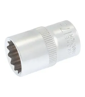 Hlavica nástrčná 12-hranná MASTERTOOL 1/2" 17 mm L 40 мм CRV 78-0617