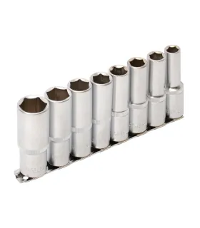 Sada hlavíc nástrčných predĺžených MASTERTOOL 1/2 " 10-22 mm L 78 mm CRV, 8 ks 78-1208