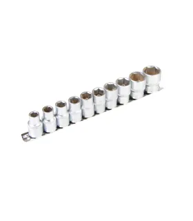 MASTERTOOL Steckschlüsseleinsatz-Set 1/2" 10-24 mm L 40 mm CRV, 10er-Set 78-1211