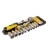 Steckschlüsselsatz MASTERTOOL PROFI 1/2" 10-24 mm CrV, Ratsche 72T, 12-teilig 78-1212