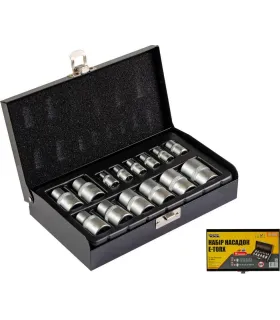 Sada hlavíc nástrčných MASTERTOOL 1/4" E4-E10 1/2" E10-E22 14 ks v kovovom kufríku 78-1414