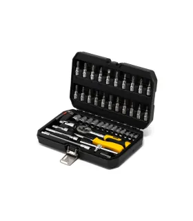 MASTERTOOL Steckschlüsseleinsatz-Set 4-14 mm CRV Ratsche 72T 47-teilig 78-2047