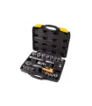 Steckschlüsselsatz MASTERTOOL PROFI 1/2" 10-32 mm CrV, Ratsche 72T, 21-teilig 78-4021-PF