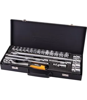 MASTERTOOL PROFI 32 mm Steckschlüsseleinsatz-Set CRV Ratsche 72T 24-teilig 78-4124