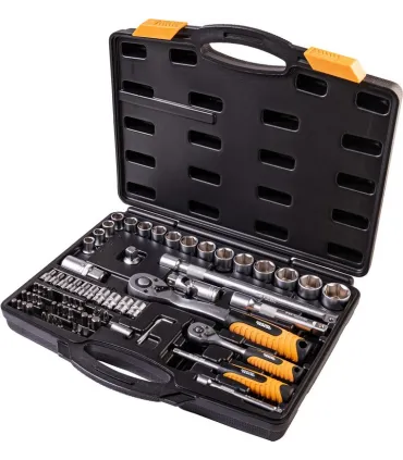 MASTERTOOL PROFI Steckschlüsselsatz 1/4" - 1/2" CRV Ratsche 72T 72-teilig - 1/2" CRV Ratsche 72T 72-teilig CRV Ratsche 72T 72-te
