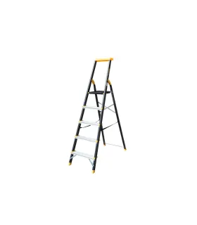 Aluminium-Teleskopleiter MASTERTOOL 5 mit 5 Metallstufen, Höhe 1064 mm, max. 150 kg, 79-1205
