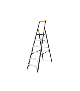 Aluminium-Teleskopleiter MASTERTOOL 6 Metallstufen h 1282 mm max 150 kg 79-1206