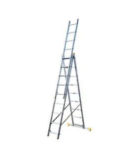 Teleskopischer Aluminium-Leiter MASTERTOOL 3*9 Stufen, Höhe 6200 mm, max. 150 kg, 79-1309
