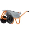 MASTERTOOL Bau- / Gartenschubkarre D-22 85 l / 230 kg, zwei Räder PN 3,5×8 Ø 37 cm 79-9846