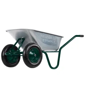 MASTERTOOL Bau- / Gartenschubkarre D-12 85 l / 200 kg, zwei Räder PN 3,5×8 Ø 37 cm 79-9849