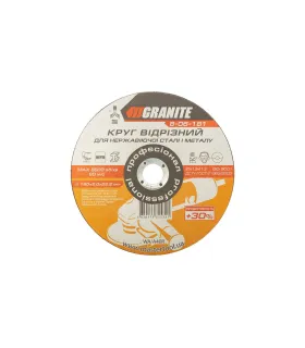 Kotúč rezný na kov a nerez GRANITE PROFI +30 180*2, 0*22, 2 mm 8-06-181
