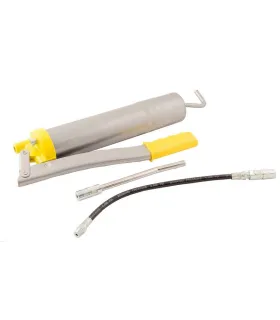 Handliche MASTERTOOL Schmiermittelpistole, Schmiermittel 500 ml, flexible Schlauch, gebogene Schmiertülle 81-8801