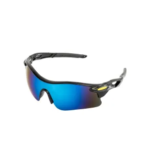 Okuliare ochranné MASTERTOOL SPORTLINE BLUE MIRROR panoramatická šošovka, protišmykové bočnice 82-0011