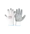 Arbeits Handschuhe MASTERTOOL gestrickt nahtlos mit Nitrilbeschichtung weiß/grau 10" 83-0400